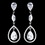 Elegance by Carbonneau E-5243-AS-Clear Antique Silver Clear CZ Crystal Earrings 5243
