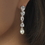 Elegance by Carbonneau E-5289-AS-White Breathtaking Cubic Zirconium & Pearl Drop Earrings E 5289