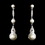 Elegance by Carbonneau E-5484-AS-White Antique Silver White Pearl & CZ Bridal Earring 5484
