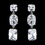 Elegance by Carbonneau E-5820-AS-Clear Glamorous Silver Clear CZ Dangle Earrings 5820