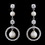 Elegance by Carbonneau E-5863-AS Antique Silver White Pearl & CZ Earrings 5863