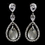 Elegance by Carbonneau E-5876-AS-Pearl Atnique Silver CZ & Mother of Pearl Earrings 5876
