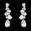 Elegance by Carbonneau E-5882-AS-Clear Sparkling Antique Silver Clear & CZ Earring 5882