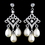 Elegance by Carbonneau E-6524-AS-FW Antique Rhodium Small Freshwater Pearl Drop Chandelier Earrings 6524
