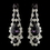 Elegance by Carbonneau E-70013-S-Amethyst Silver Clear Crystal & Amethyst Rhinestone Bridal Earrings 70013