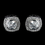 Elegance by Carbonneau Antique Rhodium Silver Clear CZ Crystal Cut Stud Earrings 7410