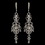 Elegance by Carbonneau E-76016-RD-CL Rhodium Clear Rhinestone Chandelier Earrings 76016