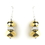 Elegance by Carbonneau E-7618-Gold Gold Silver Clear Earring Set 7618