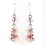 Elegance by Carbonneau E-7619-Pink Pink Dangle Earring Set 7619
