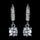 Elegance by Carbonneau Antique Rhodium Silver Clear Pave Drop With Round Petite CZ Crystal Drop Earrings 7786