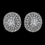 Elegance by Carbonneau Antique Rhodium Silver Clear Vintage CZ Crystal Earrings 7795