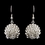 Elegance by Carbonneau E-7800 Silver Clear Sea Shell Earring Set 7800