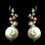 Elegance by Carbonneau E-7833-Peach Delightful Peach Freshwater Coin Pearl Earrings 7833
