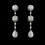 Elegance by Carbonneau E-8106-AS-Clear Silver Cubic Zirconia Bridal Earings E 8106