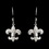 Elegance by Carbonneau E-8120-AS-Clear Silver Cubic Zirconia Fleur De Lis Earring Set 8120