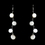 Elegance by Carbonneau E-8138 Four Drop Luster Coin Pearl Earrings E 8138