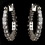 Elegance by Carbonneau E-82015-RD-CL Rhodium Clear CZ Crystal Hoop Earrings 82015