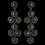 Elegance by Carbonneau E-82017-RD-Smoke Rhodium Smoke Rhinestone Retro Circle Wheel Dangle Earrings 82017