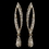 Elegance by Carbonneau E-82021-G-CL Gold Clear Rhinestone Dangle Earrings 82021