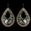 Elegance by Carbonneau E-82038-G-Olive Gold Olive Green Beaded & Rhinestone Hand Made Fashion Chandelier Earrings 82038
