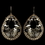 Elegance by Carbonneau E-82038-G-Smoke Gold Smoke & Black Beaded & Rhinestone Hand Made Fashion Chandelier Earrings 82038
