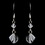 Elegance by Carbonneau E-8268-Silver-Clear Earring 8268 Silver Clear