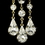 Elegance by Carbonneau E-8318-Gold Gold Bridal Chandelier Earrings E 8318