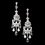 Elegance by Carbonneau E-8319-Silver Silver Clear Bridal Chandelier Earrings E 8319