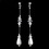 Elegance by Carbonneau E-8357-White White Pearl & Crystal Drop Earrings E 8357