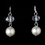 Elegance by Carbonneau E-8362-Ivory Clear Swarovski & Pearl Earring E 8362 (Ivory or White)