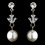 Elegance by Carbonneau E-8367-Silver-White Earring 8367 Silver White