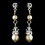 Elegance by Carbonneau E-8370-Silver-Ivory Earring 8370 Silver Ivory