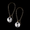 Elegance by Carbonneau E-8400-G-Clear Gold Clear Dangle Bridal Earrings 8400