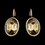 Elegance by Carbonneau E-8401-G-Topaz Gold Topaz Bridal Earrings 8401