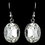 Elegance by Carbonneau Silver Clear Rhinestone Hook Earrings 8404