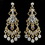 Elegance by Carbonneau Rhinestone Chandelier Earrings E 8415 Gold Clear AB Mix