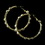 Elegance by Carbonneau Gold Ivory Pearl & Clear Rhinestone Hoop Earrings 8550