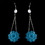 Elegance by Carbonneau E-8551-Aqua Aqua Beaded Ball Earring Set 8551