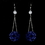 Elegance by Carbonneau E-8551-Blue Blue Aurora Borealis Beaded Ball Earring Set 8551