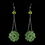 Elegance by Carbonneau E-8551-Peridot Peridot Beaded Ball Earring Set 8551