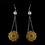 Elegance by Carbonneau E-8551-Topaz Topaz Beaded Ball Earring Set 8551