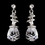 Elegance by Carbonneau E-8592--AS-Clear Silver Clear Crystal Swirl Earrings 8592