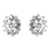 Elegance by Carbonneau E-8625-AS-Clear Antique Silver Clear CZ Crystal Earrings 8625