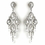 Elegance by Carbonneau E-8627-AS-Clear Radiant Silver Clear CZ Chandelier Earrings 8627