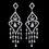 Elegance by Carbonneau E-8629-AS-Clear Stunning Silver Clear CZ Chandelier Earrings 8629