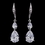 Elegance by Carbonneau E-8631-AS-Clear Delightful Silver Clear CZ Dangle Earrings 8631