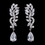 Elegance by Carbonneau E-8635-AS-Clear Immaculate Silver Clear CZ Dangle Earrings 8635