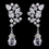 Elegance by Carbonneau E-8638-AS-Clear Silver CZ Earrings 8638