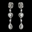Elegance by Carbonneau E-8650-AS-Clear Antique Silver Clear Multi Cut CZ Earrings 8650