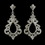 Elegance by Carbonneau E-8688-AS-Clear Antique Silver Clear Rhinestone Chandelier Bridal Earrings 8688